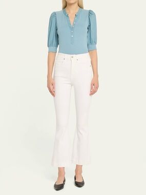 Women’s White High-Rise ankle flare Veronica beard size 27